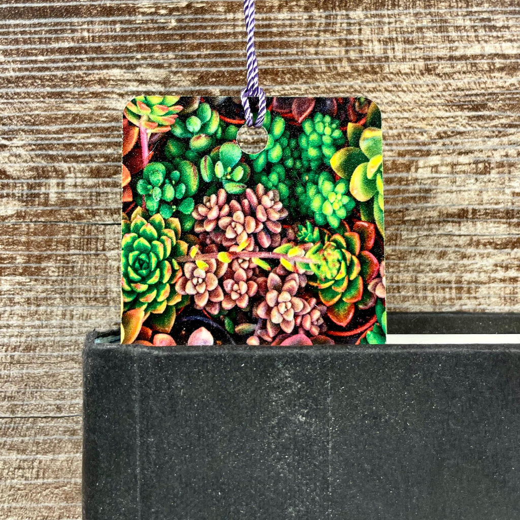 Succulent Bookmark for Teacher Gift Basket or Plant Lover Gift Box, Bookish Stocking Stuffer for Readers
