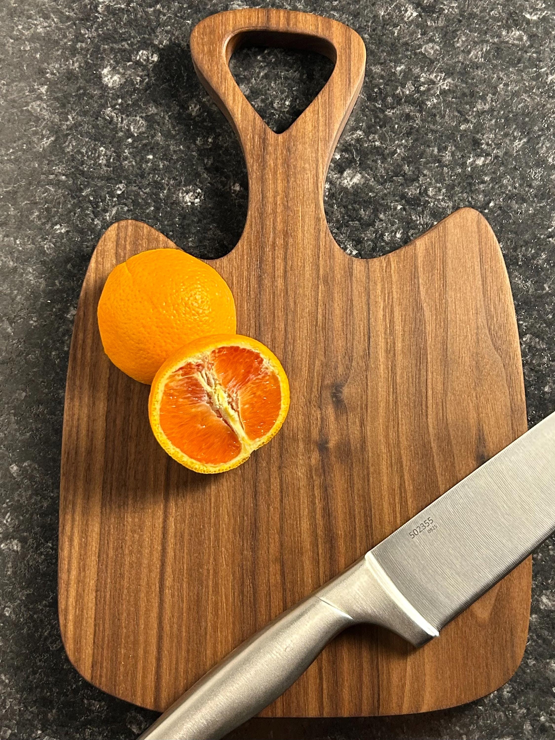 Personalized One-Piece Wood Cutting Board | Handmade Walnut, Cherry or Maple Serving Board | Non-Toxic Food Safe Finish | Wedding Gift