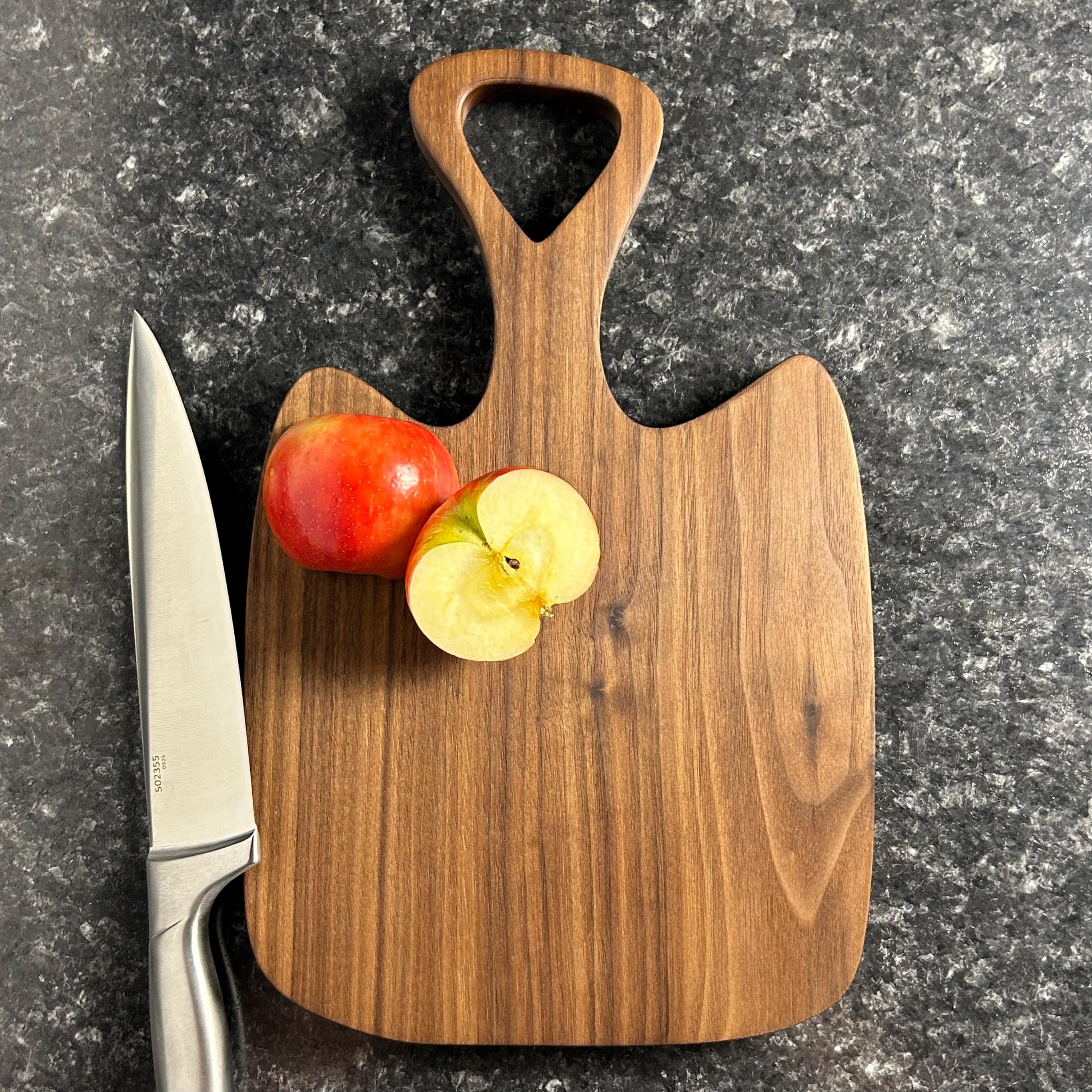 Personalized One-Piece Wood Cutting Board | Handmade Walnut, Cherry or Maple Serving Board | Non-Toxic Food Safe Finish | Wedding Gift