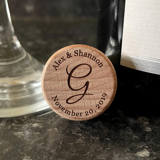 Personalized Wine Stopper, Custom Engraved Wine Bottle Stopper, Wedding Gift for Couple, Anniversary Gift, Engagement Gift