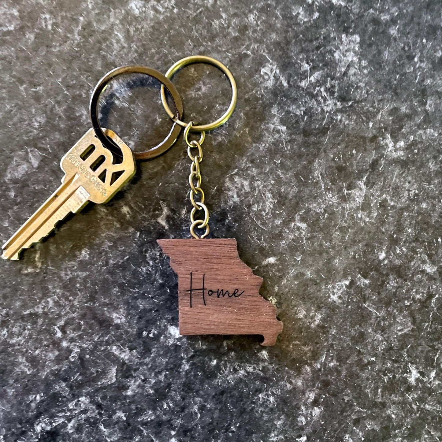 Personalized Keychain | Custom Keychain | Engraved Keychain | Handmade Walnut Wood Keychain | Name, Initials Gift