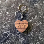 Personalized Keychain | Custom Keychain | Engraved Keychain | Handmade Walnut Wood Keychain | Name, Initials Gift