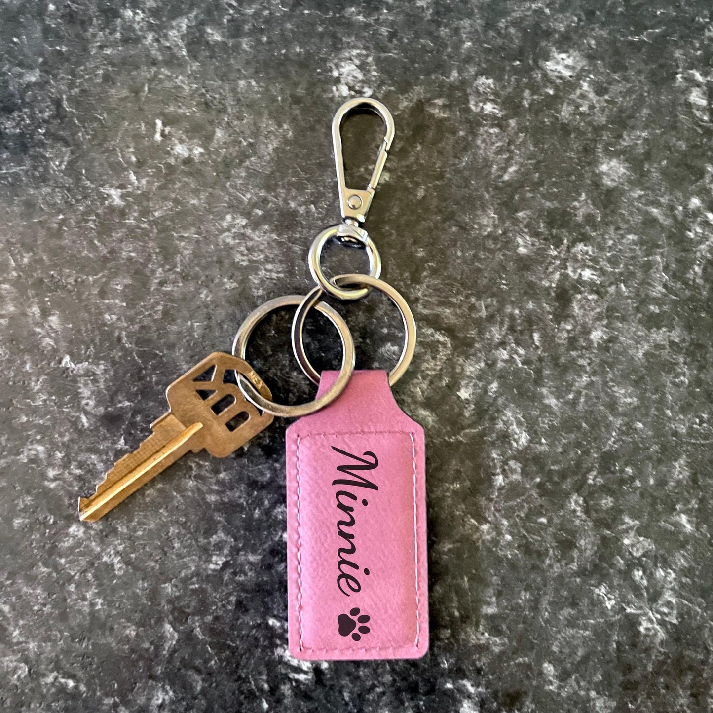 Personalized Keychain, Custom Engraved Keychain, Name Keychain, Monogram Gift, Pet Lover Gift, Gift for Men & Women