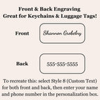 Personalized Keychain, Custom Engraved Keychain, Name Keychain, Monogram Gift, Pet Lover Gift, Gift for Men & Women