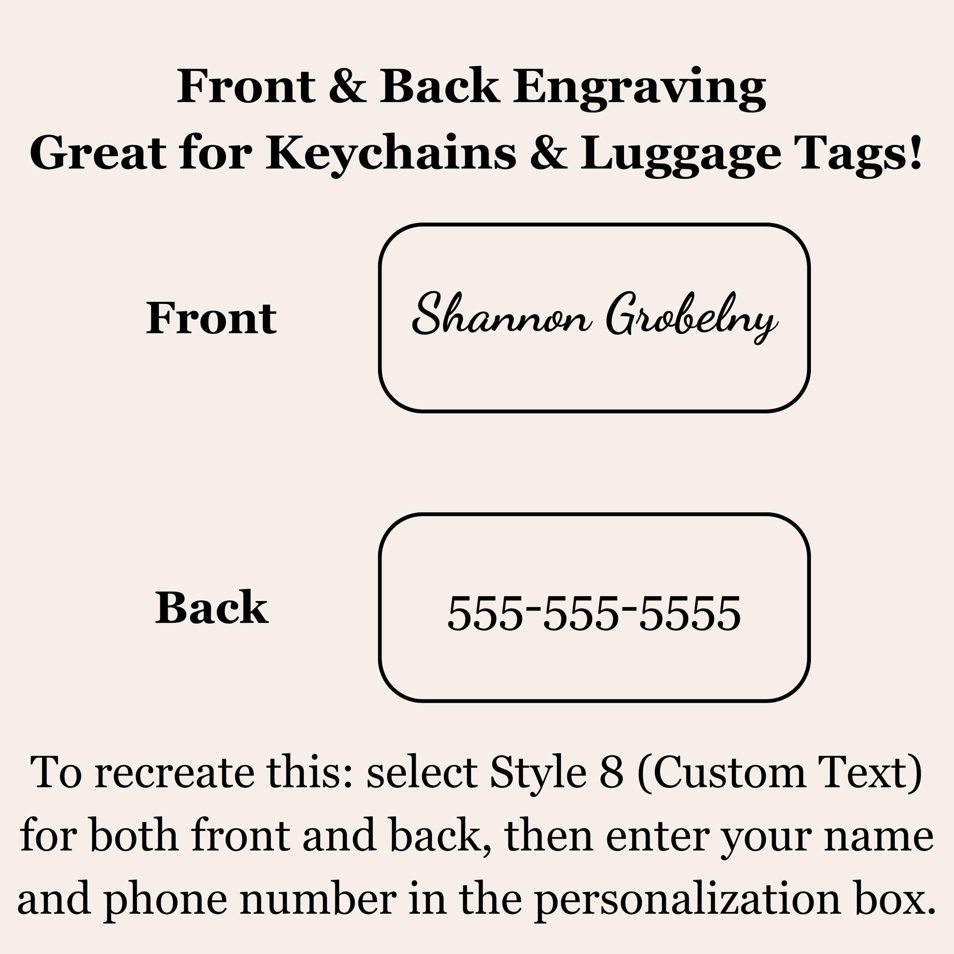 Personalized Keychain, Custom Engraved Keychain, Name Keychain, Monogram Gift, Pet Lover Gift, Gift for Men & Women