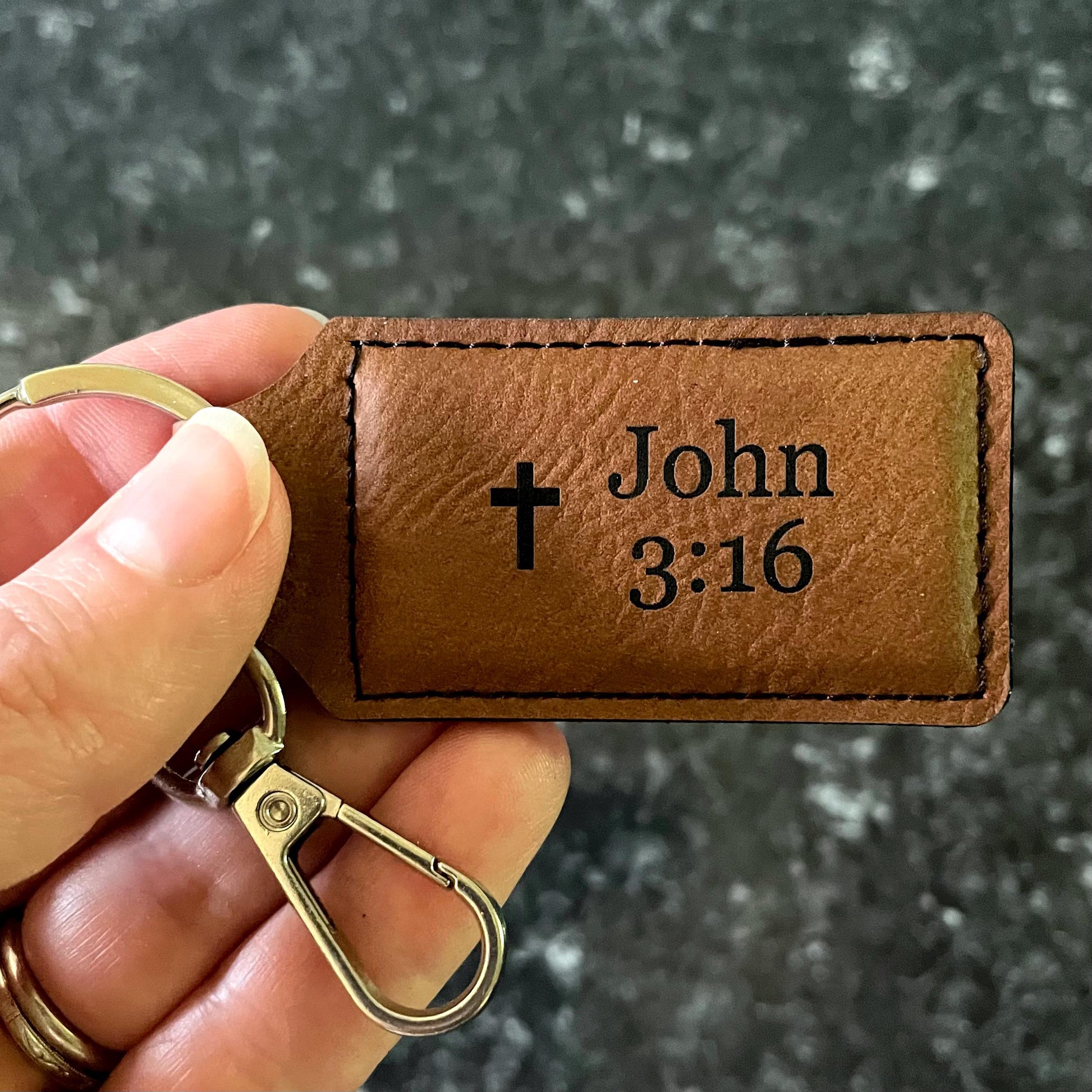 Bible Verse Keychain, Christian Gift for Women & Men, Scripture Keychain, Baptism Gift, Confirmation Gift, John 3:16