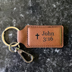 Bible Verse Keychain, Christian Gift for Women & Men, Scripture Keychain, Baptism Gift, Confirmation Gift, John 3:16