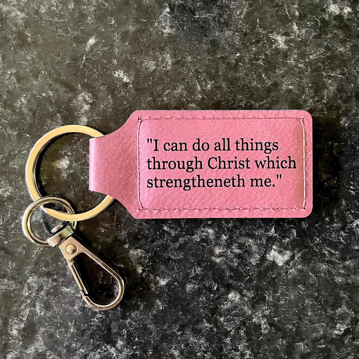 Bible Verse Keychain, Christian Gift for Women & Men, Scripture Keychain, Baptism Gift, Confirmation Gift, John 3:16