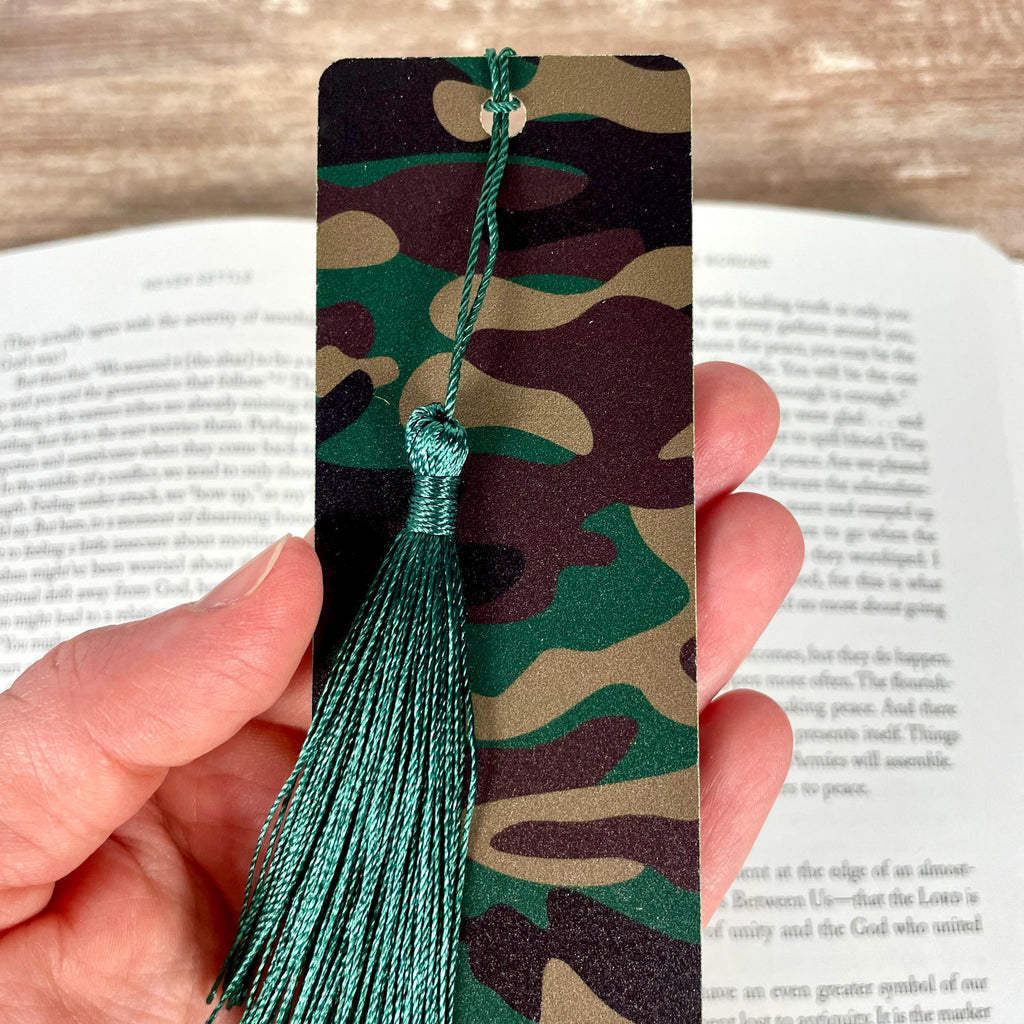 Camouflage Bookmark for Camo Lovers Makes a Country Girl Gift or Stocking Stuffer for Book Lovers and Teen Readers
