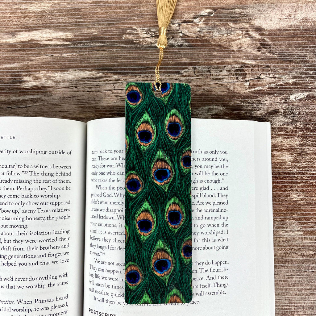Peacock Feather Bookmark for Book Lovers Makes a Teacher Appreciation or Birthday Gift for Peacock Lovers and Readers