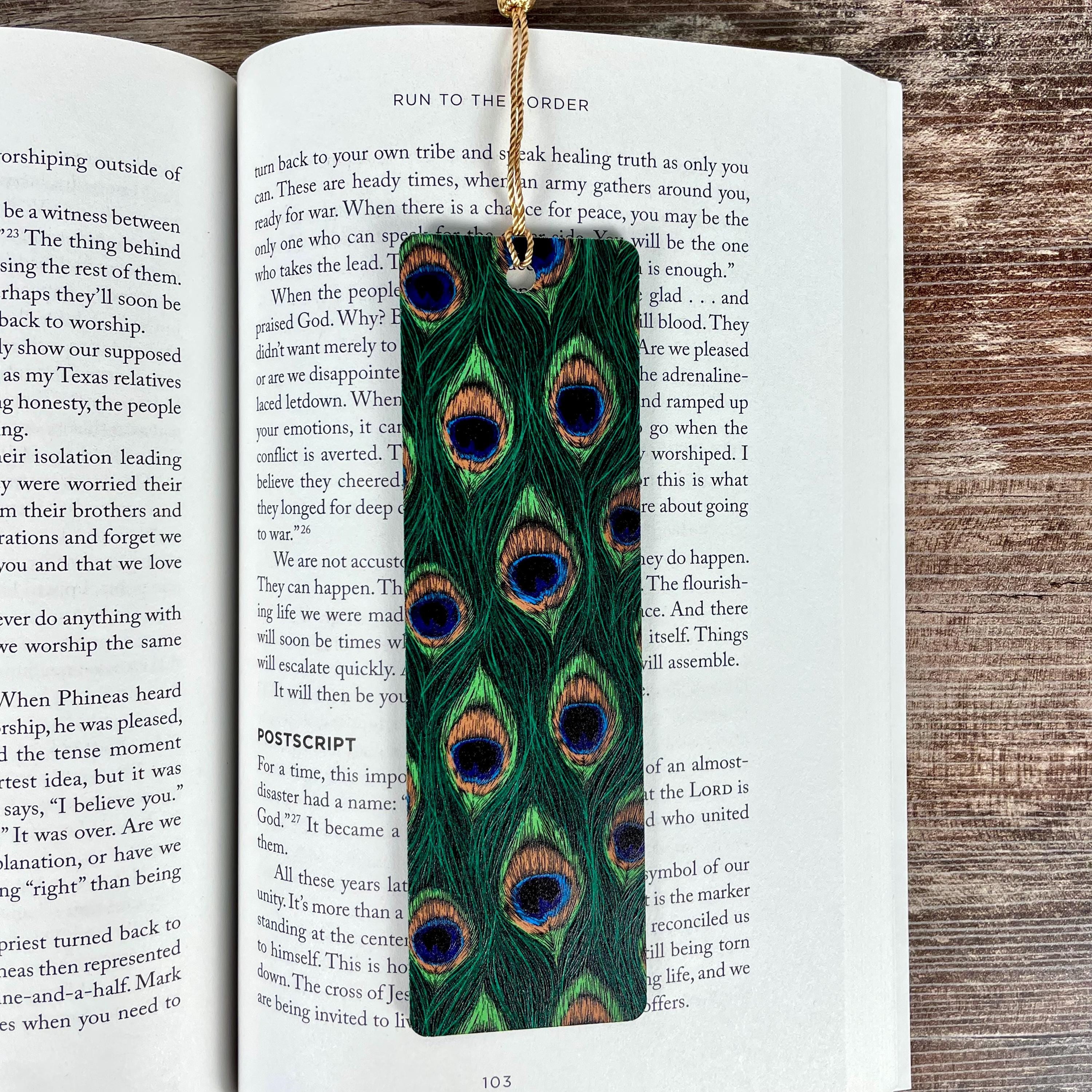 Peacock Feather Bookmark for Book Lovers Makes a Teacher Appreciation or Birthday Gift for Peacock Lovers and Readers