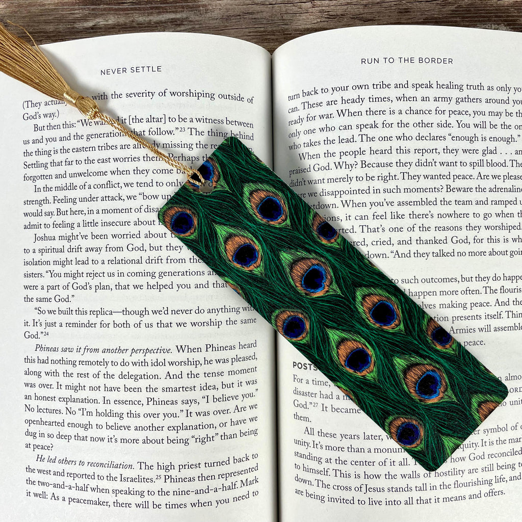 Peacock Feather Bookmark for Book Lovers Makes a Teacher Appreciation or Birthday Gift for Peacock Lovers and Readers