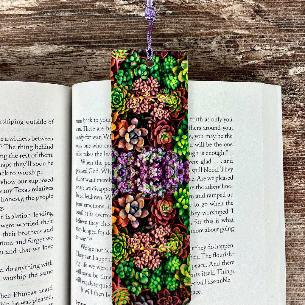 Succulent Bookmark for Teacher Gift Basket or Plant Lover Gift Box, Bookish Stocking Stuffer for Readers