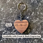 Personalized Keychain | Custom Keychain | Engraved Keychain | Handmade Walnut Wood Keychain | Name, Initials Gift