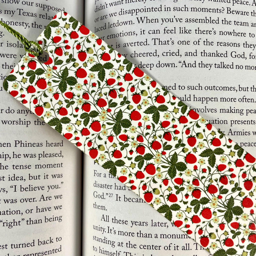 Cute Strawberry Bookmark for Readers, Teacher Gifts, Book Lover Gift Baskets & Stocking Stuffers