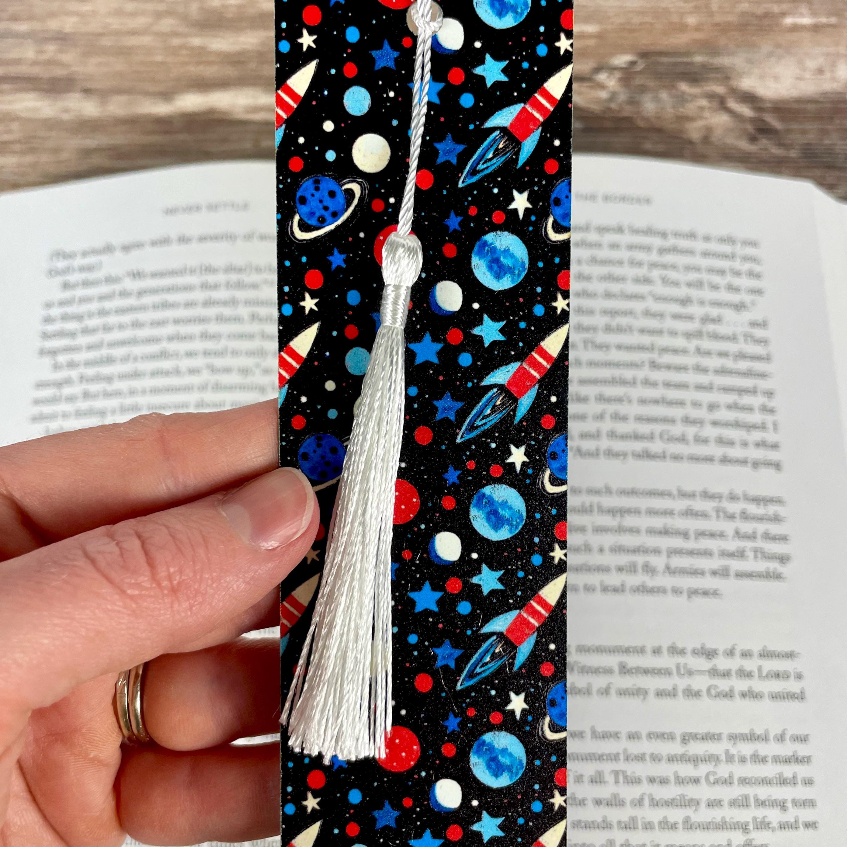 Space Bookmark Makes an Astronomy Birthday Gift or Stocking Stuffer for Book Lovers and Young Readers