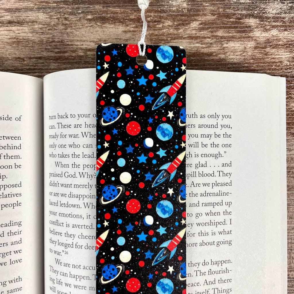 Space Bookmark Makes an Astronomy Birthday Gift or Stocking Stuffer for Book Lovers and Young Readers