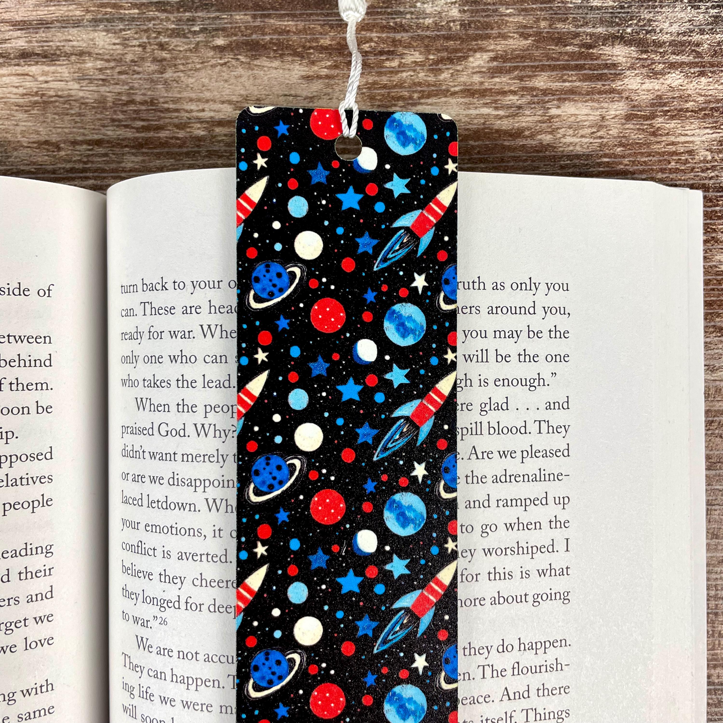 Space Bookmark Makes an Astronomy Birthday Gift or Stocking Stuffer for Book Lovers and Young Readers