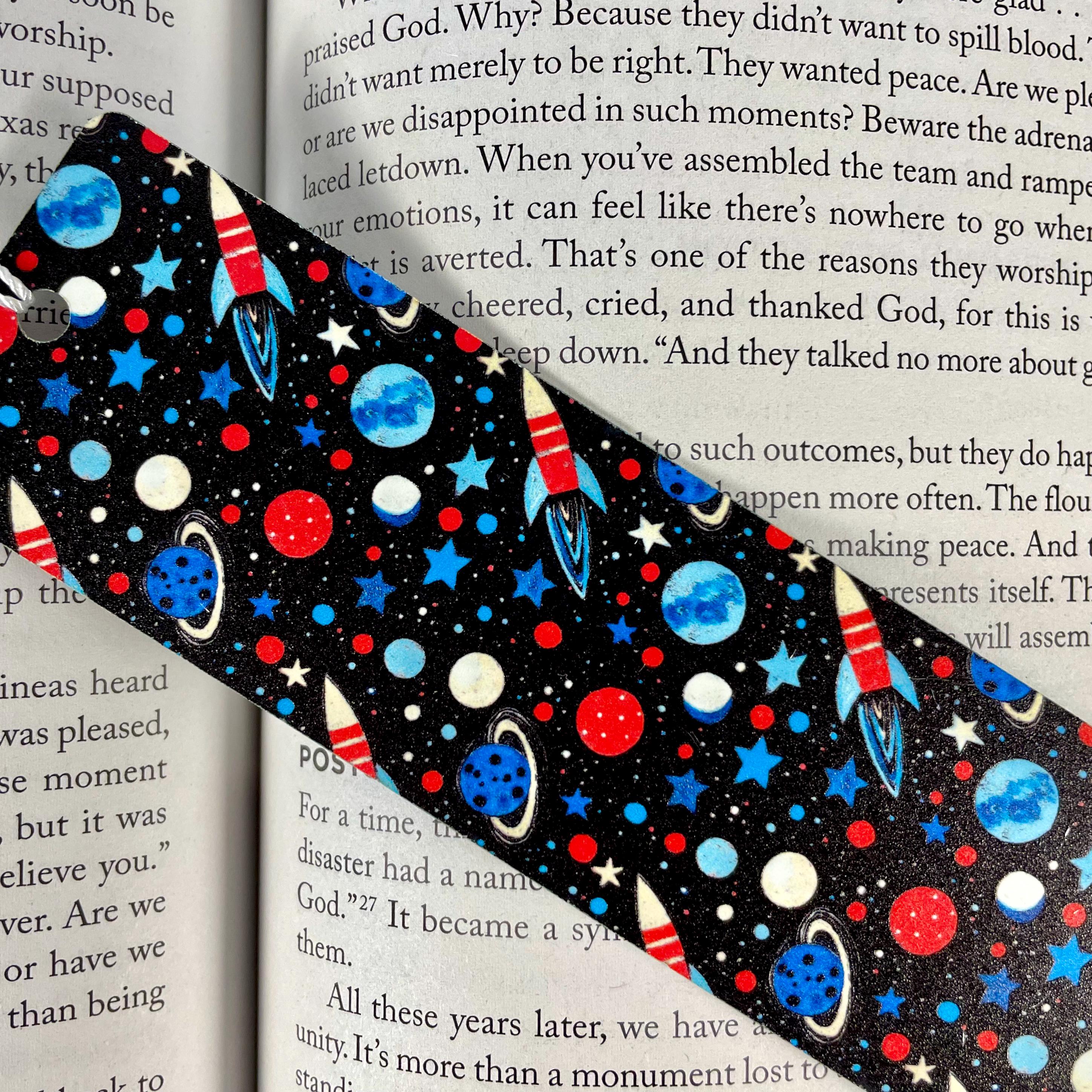 Space Bookmark Makes an Astronomy Birthday Gift or Stocking Stuffer for Book Lovers and Young Readers