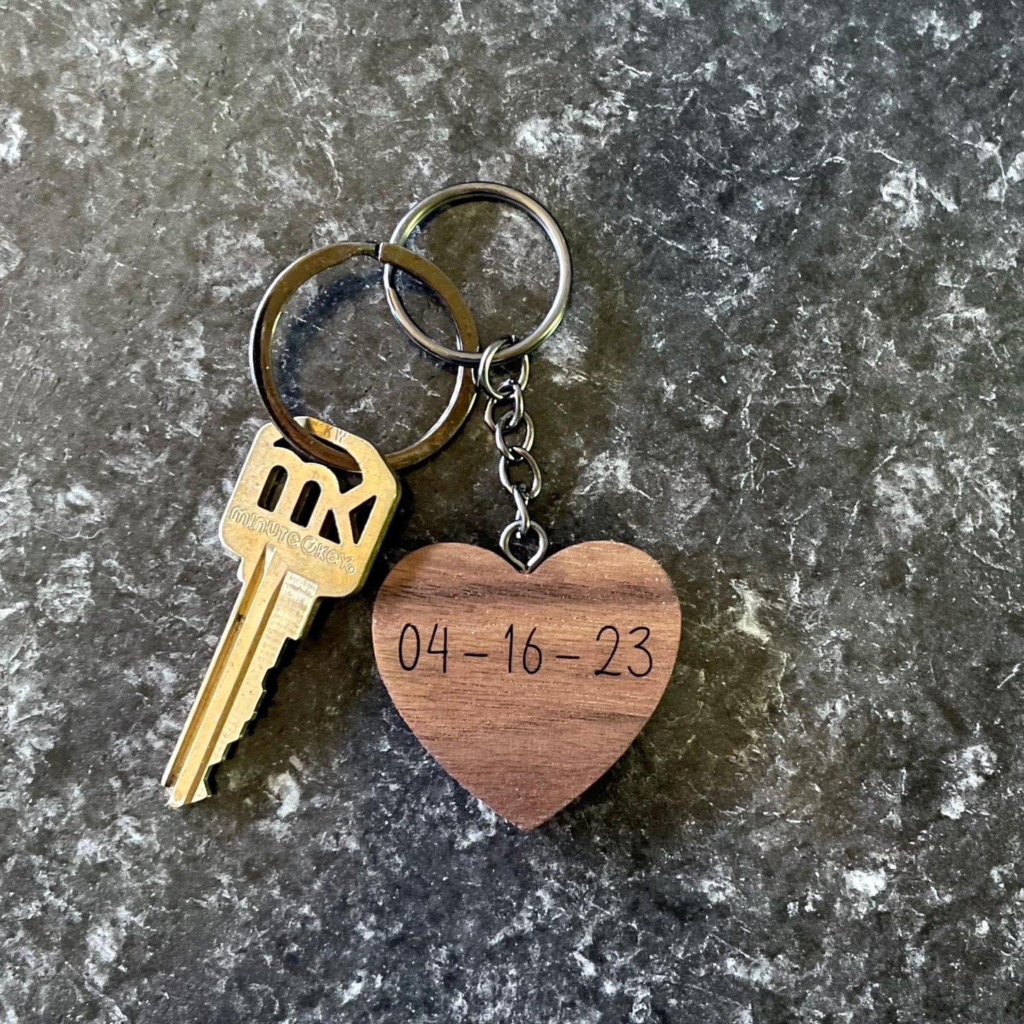 Personalized Keychain | Custom Keychain | Engraved Keychain | Handmade Walnut Wood Keychain | Name, Initials Gift