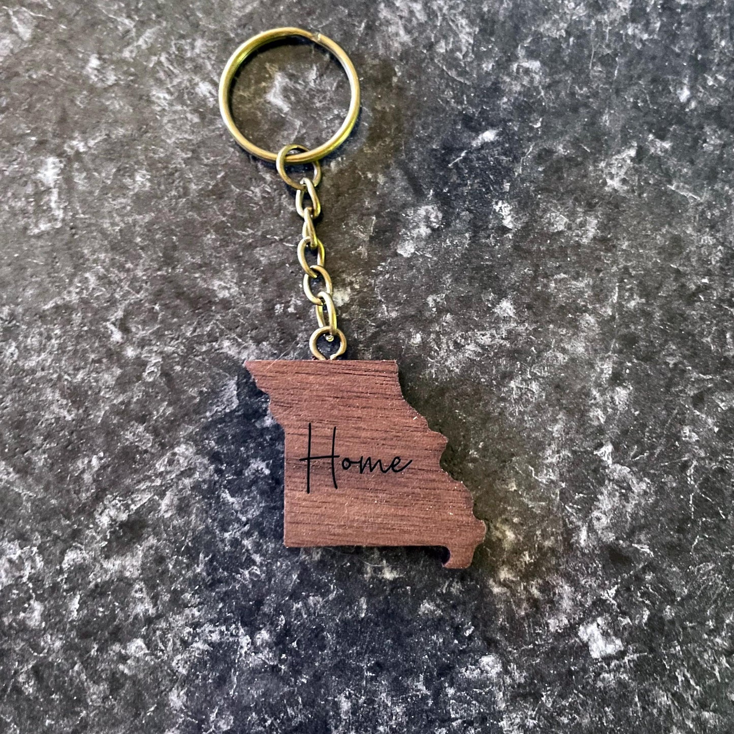 Personalized Keychain | Custom Keychain | Engraved Keychain | Handmade Walnut Wood Keychain | Name, Initials Gift