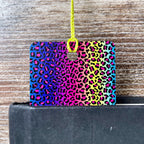 Rainbow Leopard Print Bookmark | Book Lover Gift | Colorful Bookmark | Teacher Gift | Animal Print Bookmark