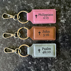 Bible Verse Keychain, Christian Gift for Women & Men, Scripture Keychain, Baptism Gift, Confirmation Gift, John 3:16