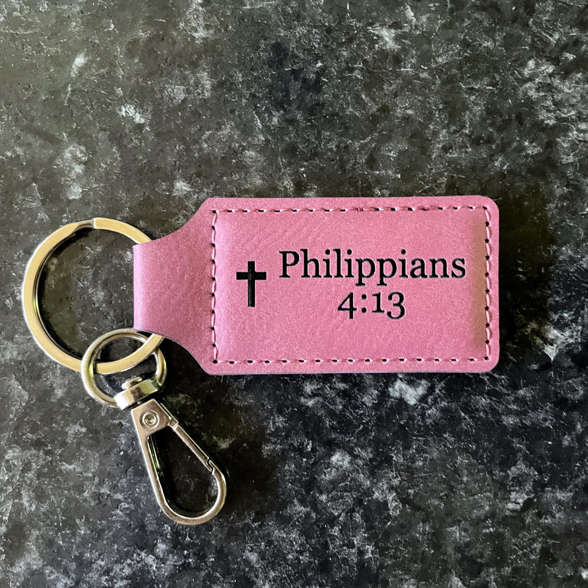 Bible Verse Keychain, Christian Gift for Women & Men, Scripture Keychain, Baptism Gift, Confirmation Gift, John 3:16