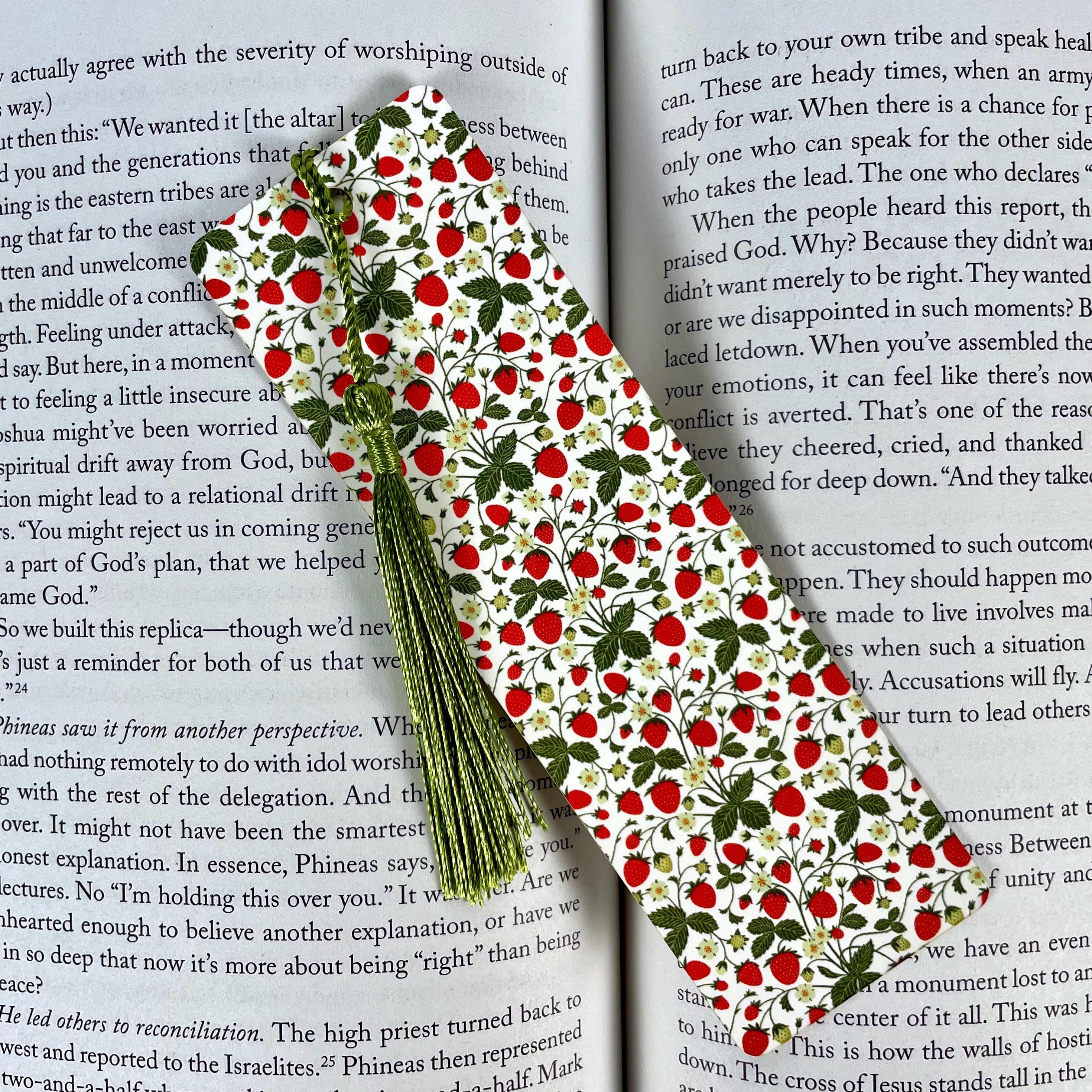 Cute Strawberry Bookmark for Readers, Teacher Gifts, Book Lover Gift Baskets & Stocking Stuffers