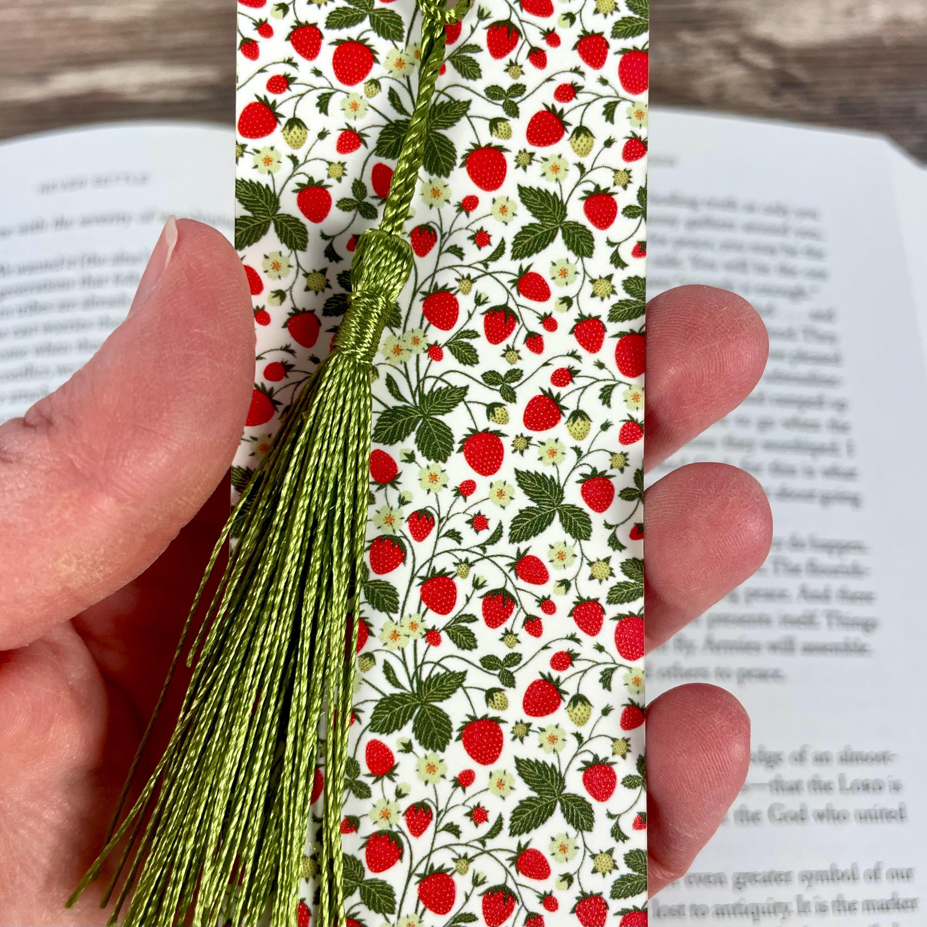 Cute Strawberry Bookmark for Readers, Teacher Gifts, Book Lover Gift Baskets & Stocking Stuffers