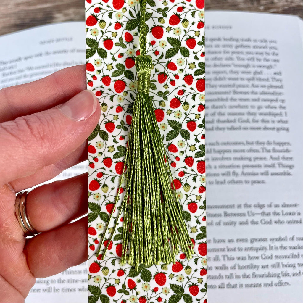 Cute Strawberry Bookmark for Readers, Teacher Gifts, Book Lover Gift Baskets & Stocking Stuffers