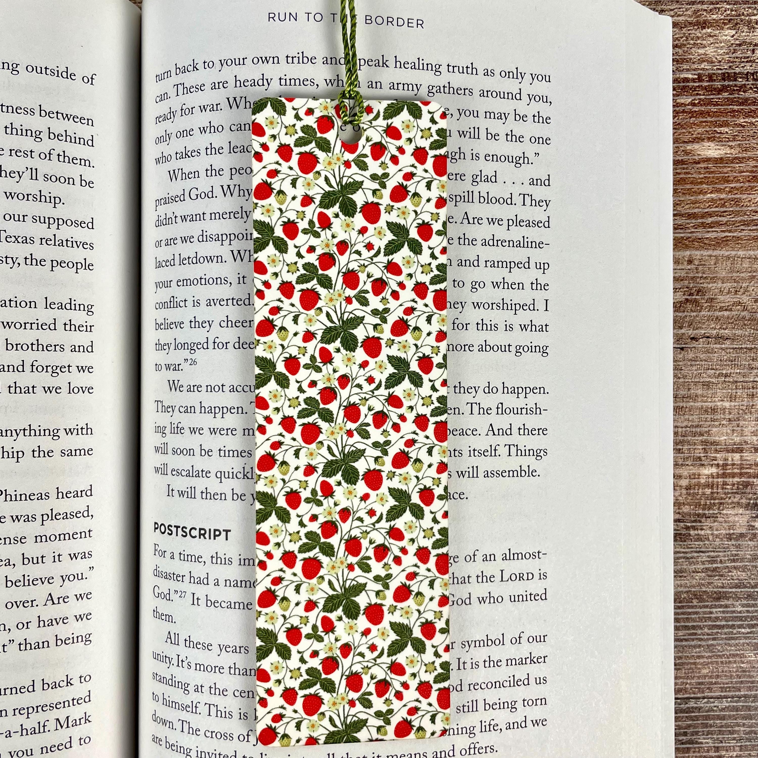 Cute Strawberry Bookmark for Readers, Teacher Gifts, Book Lover Gift Baskets & Stocking Stuffers