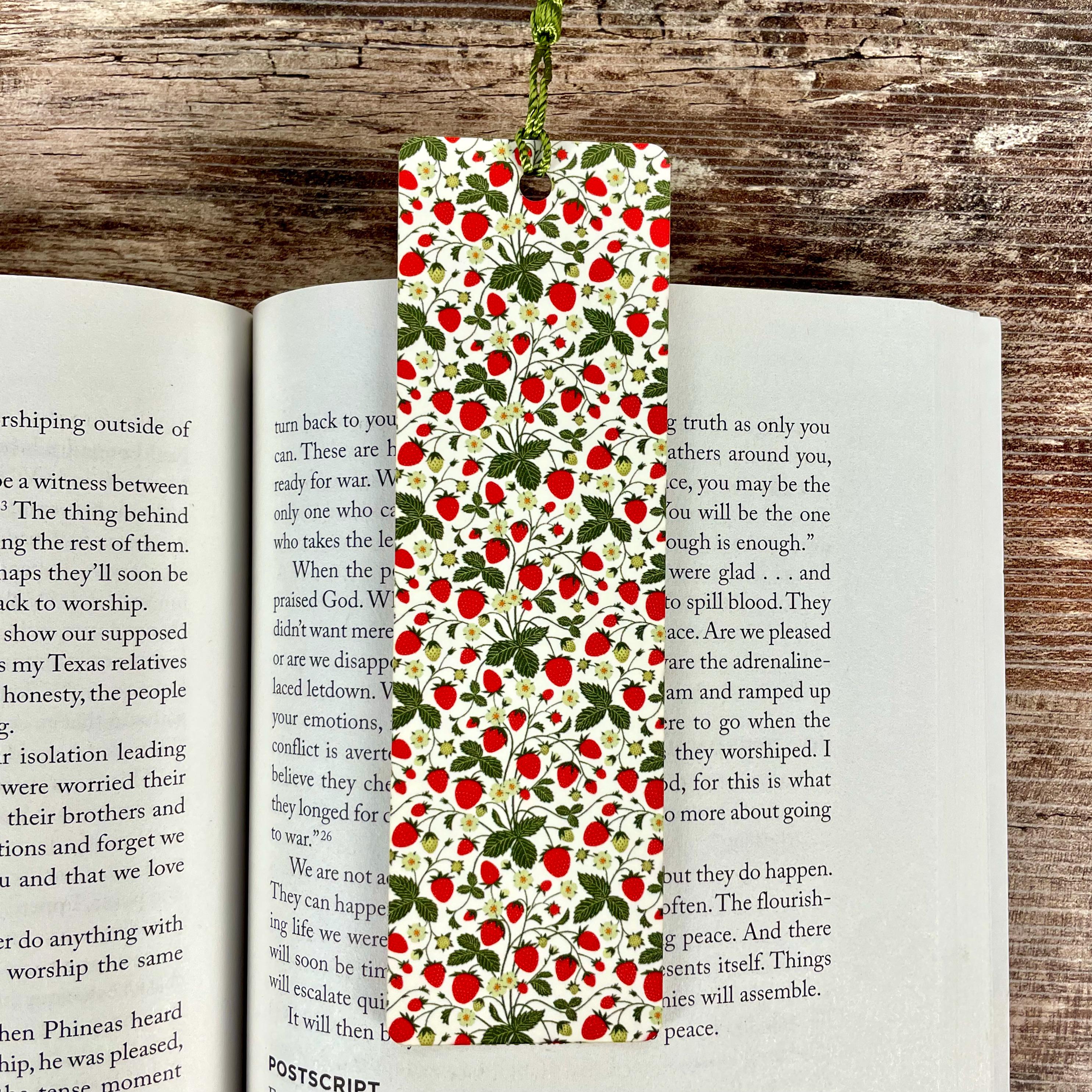 Cute Strawberry Bookmark for Readers, Teacher Gifts, Book Lover Gift Baskets & Stocking Stuffers