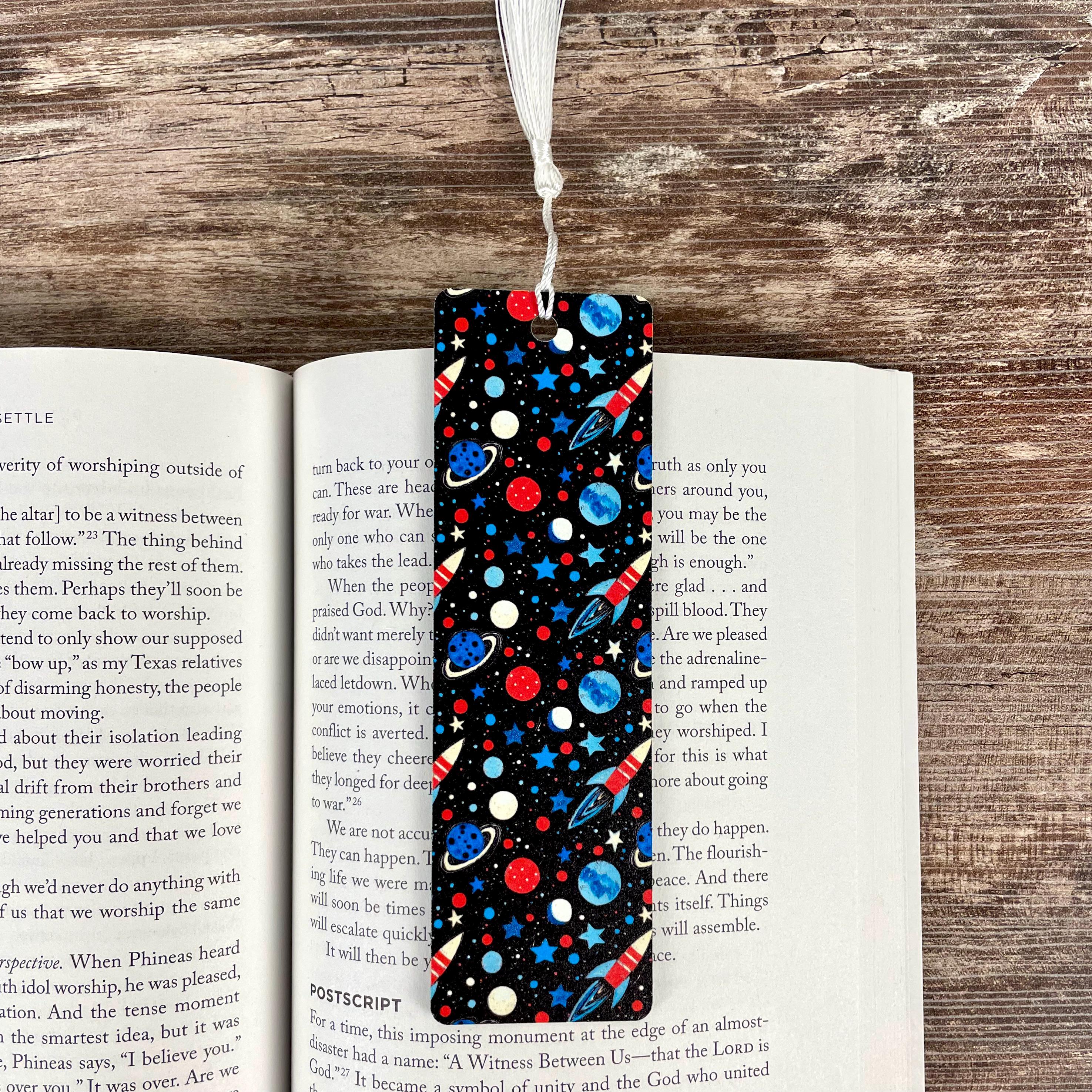 Space Bookmark Makes an Astronomy Birthday Gift or Stocking Stuffer for Book Lovers and Young Readers