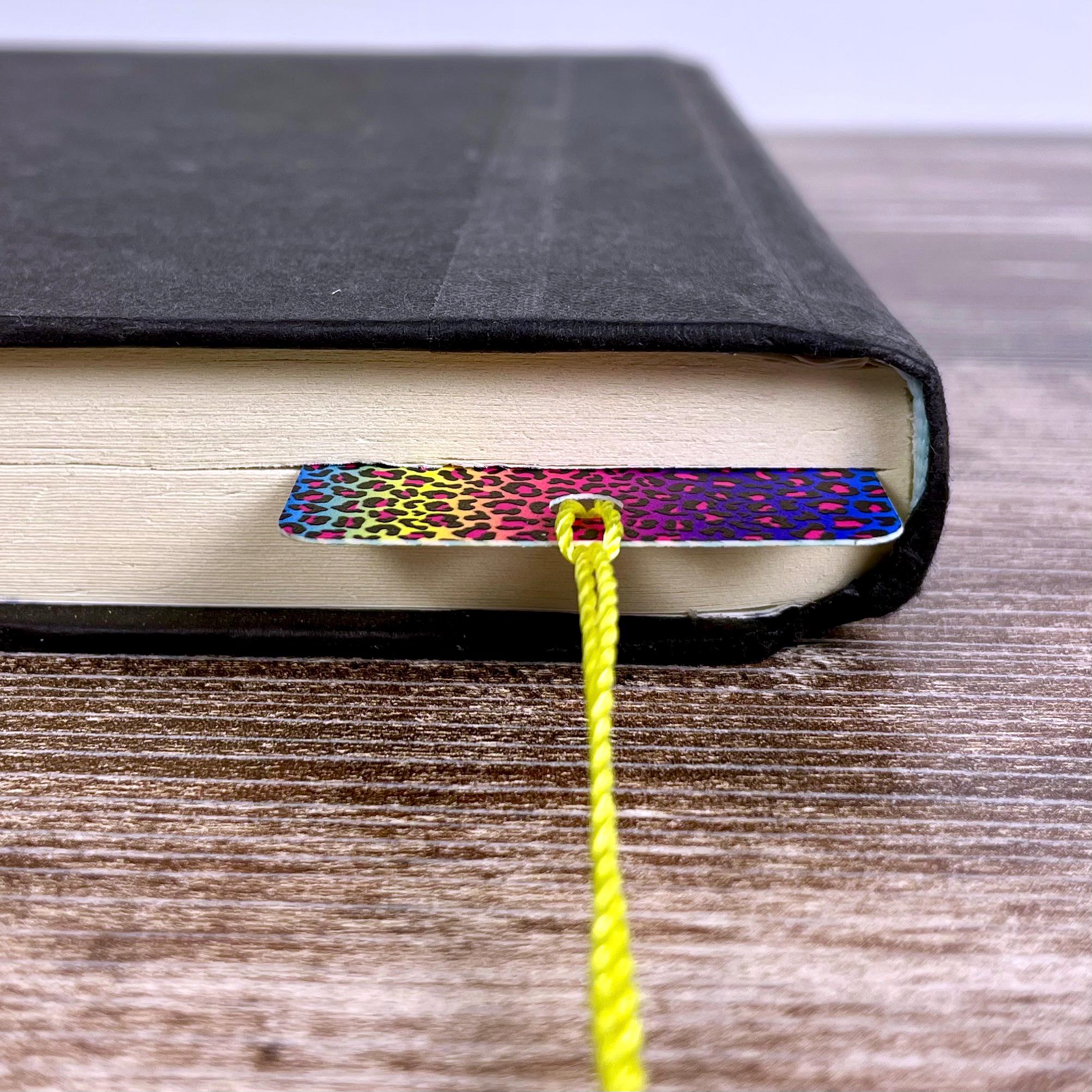 Rainbow Leopard Print Bookmark | Book Lover Gift | Colorful Bookmark | Teacher Gift | Animal Print Bookmark