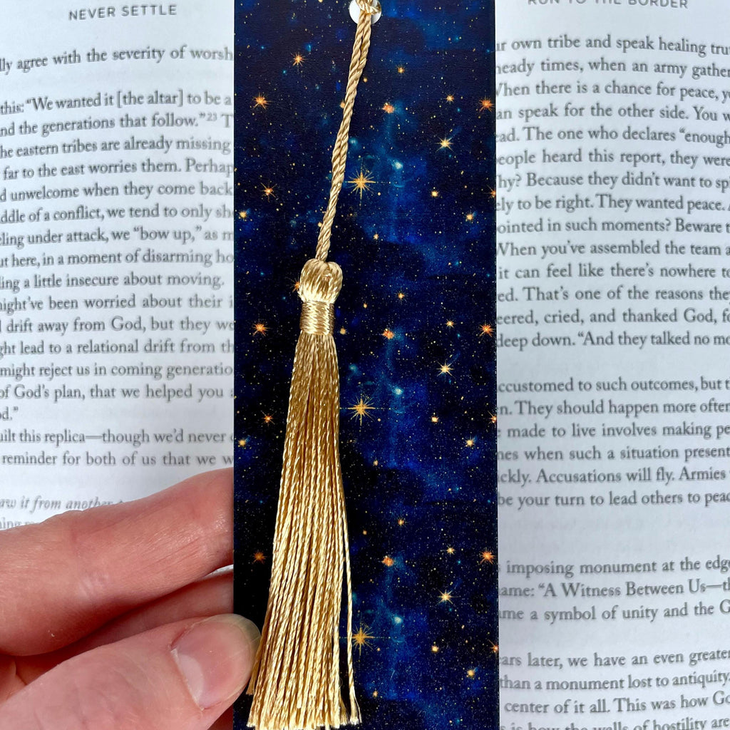 Galaxy Bookmark for Book Lovers, Celestial Gift for Stargazers or Stocking Stuffer for Astronomy and Fantasy Readers