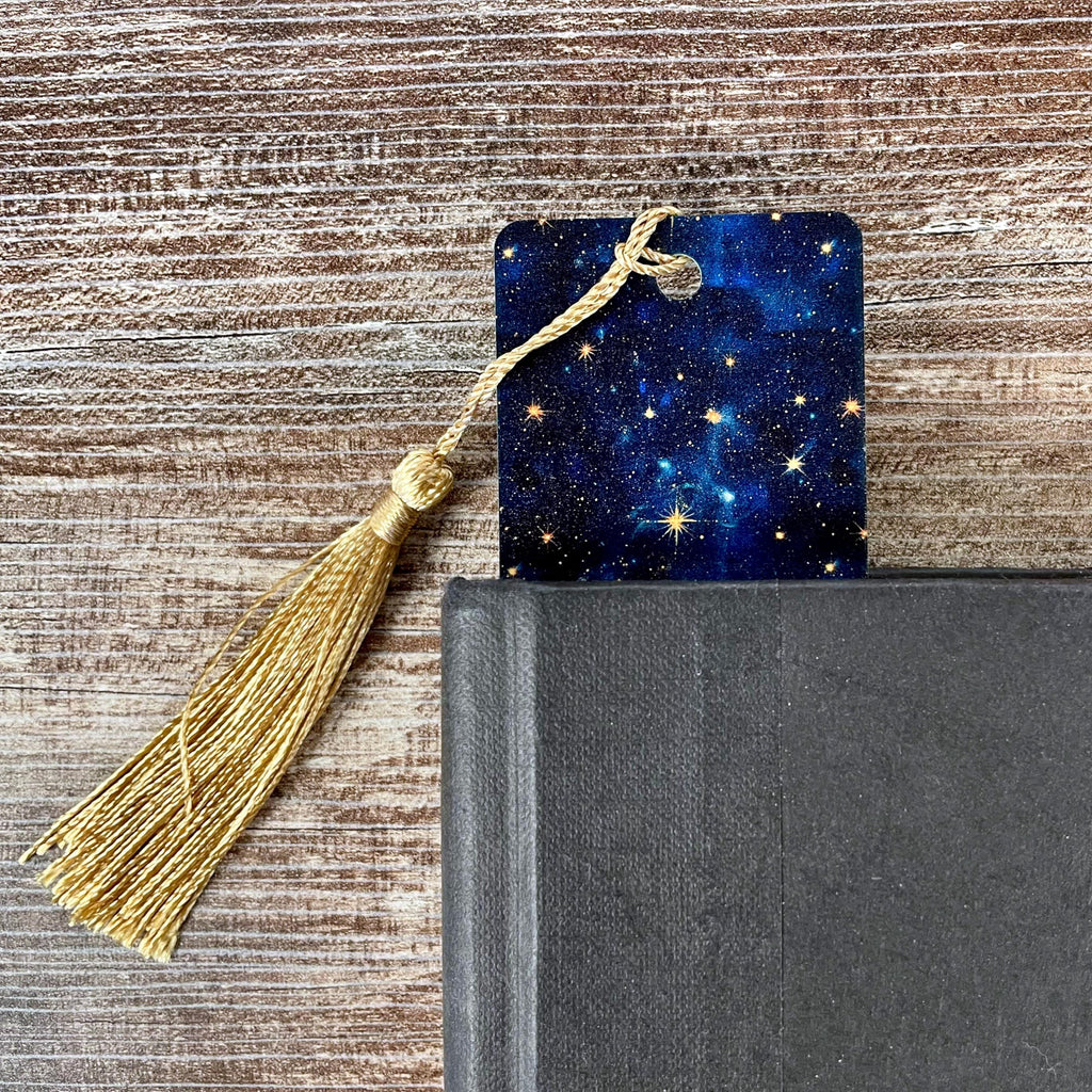 Galaxy Bookmark for Book Lovers, Celestial Gift for Stargazers or Stocking Stuffer for Astronomy and Fantasy Readers