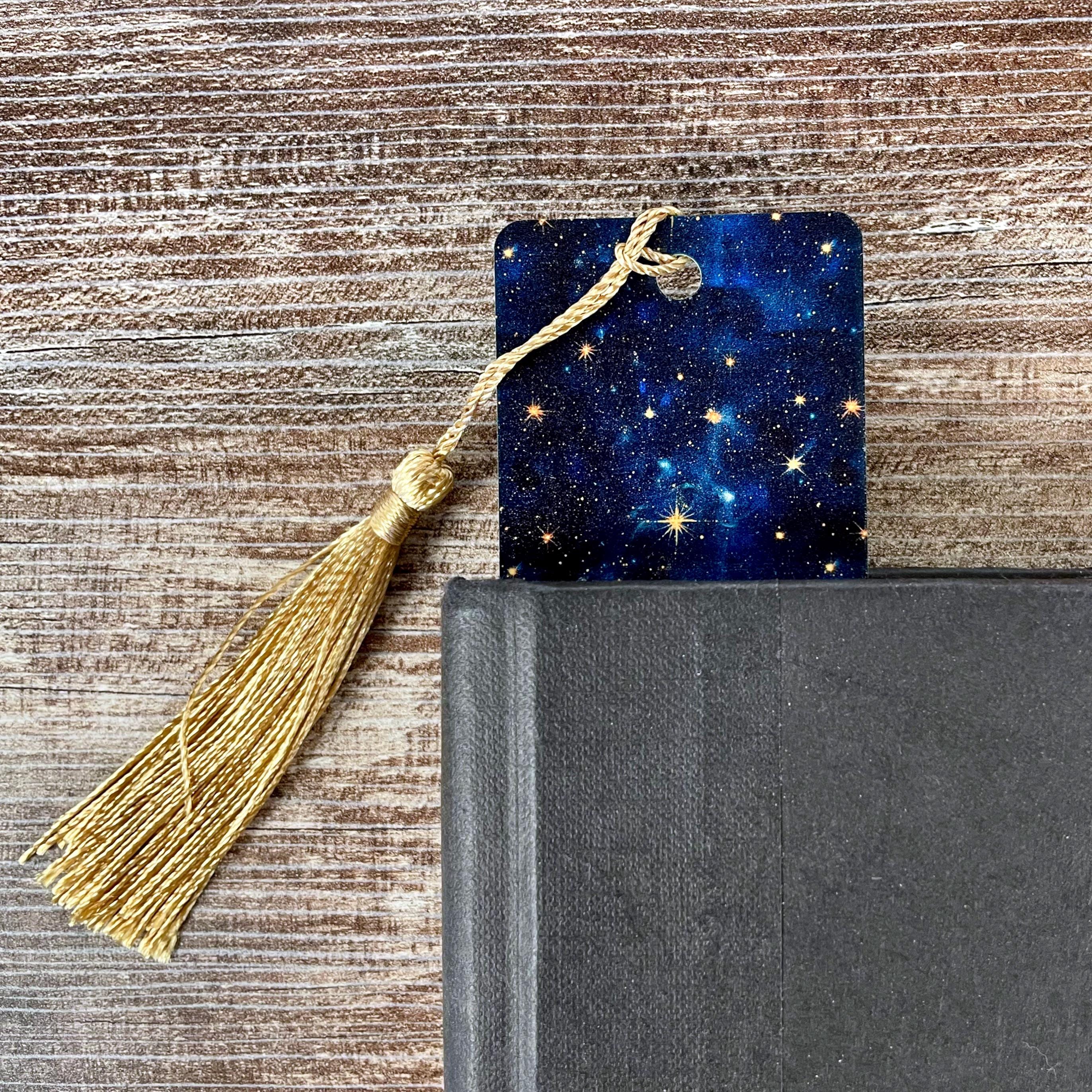 Galaxy Bookmark for Book Lovers, Celestial Gift for Stargazers or Stocking Stuffer for Astronomy and Fantasy Readers