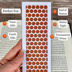 Basketball Bookmark Makes an End of Season Team Gift, Senior Night Gift or Coach Gift for Basketball Players and Sports Fans
