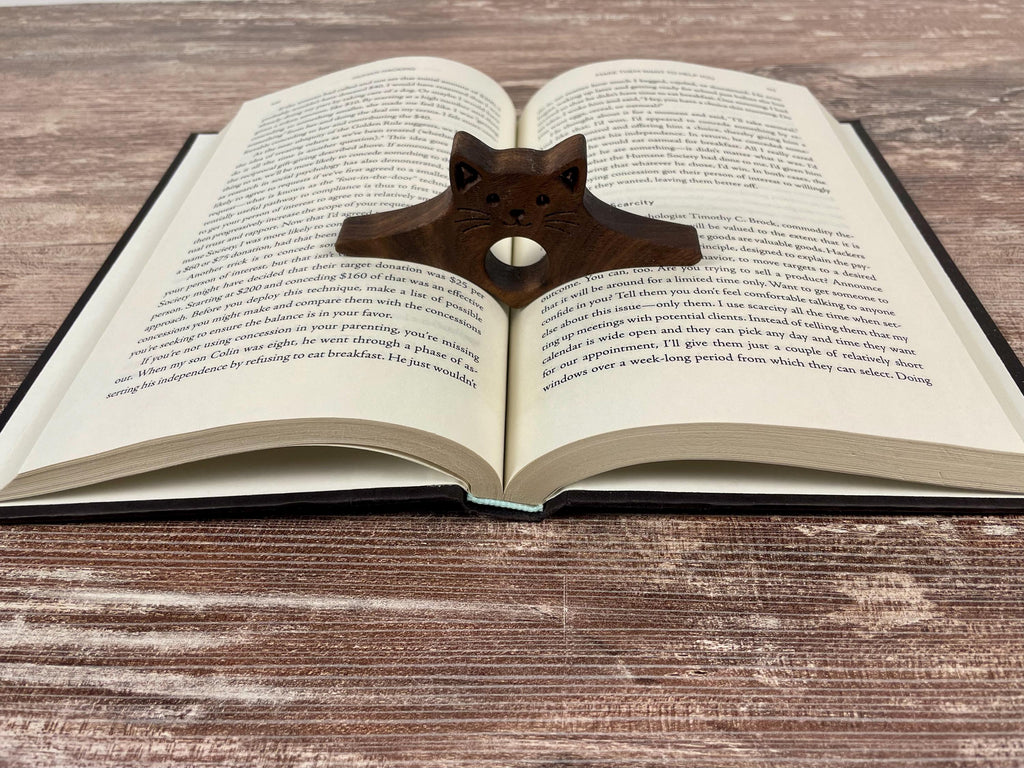 Personalized Wooden Thumb Book Holder | Walnut Page Holder | Book Page Holder | Reader Gift | Book Lover Gift | Book Accessory