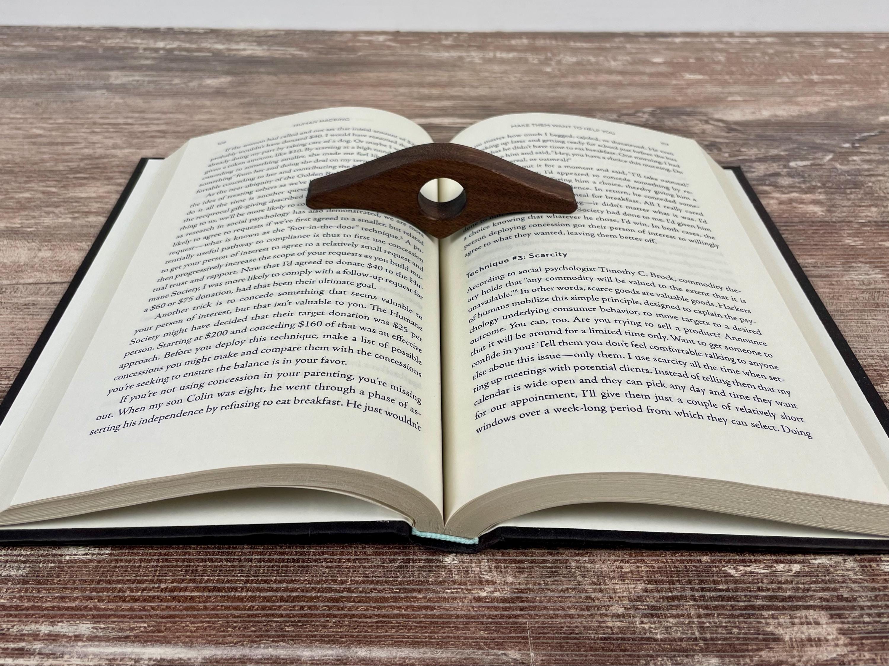 Personalized Wooden Thumb Book Holder | Walnut Page Holder | Book Page Holder | Reader Gift | Book Lover Gift | Book Accessory
