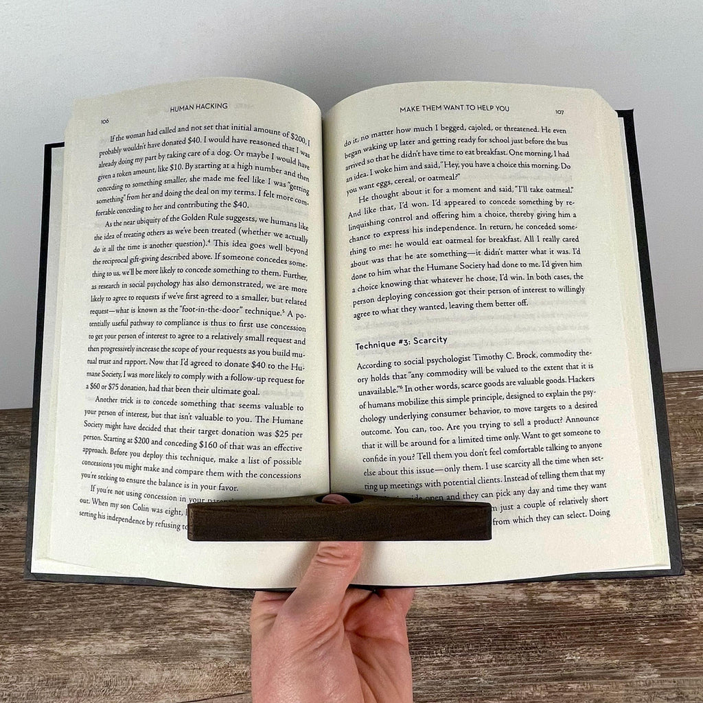 Personalized Wooden Thumb Book Holder | Walnut Page Holder | Book Page Holder | Reader Gift | Book Lover Gift | Book Accessory