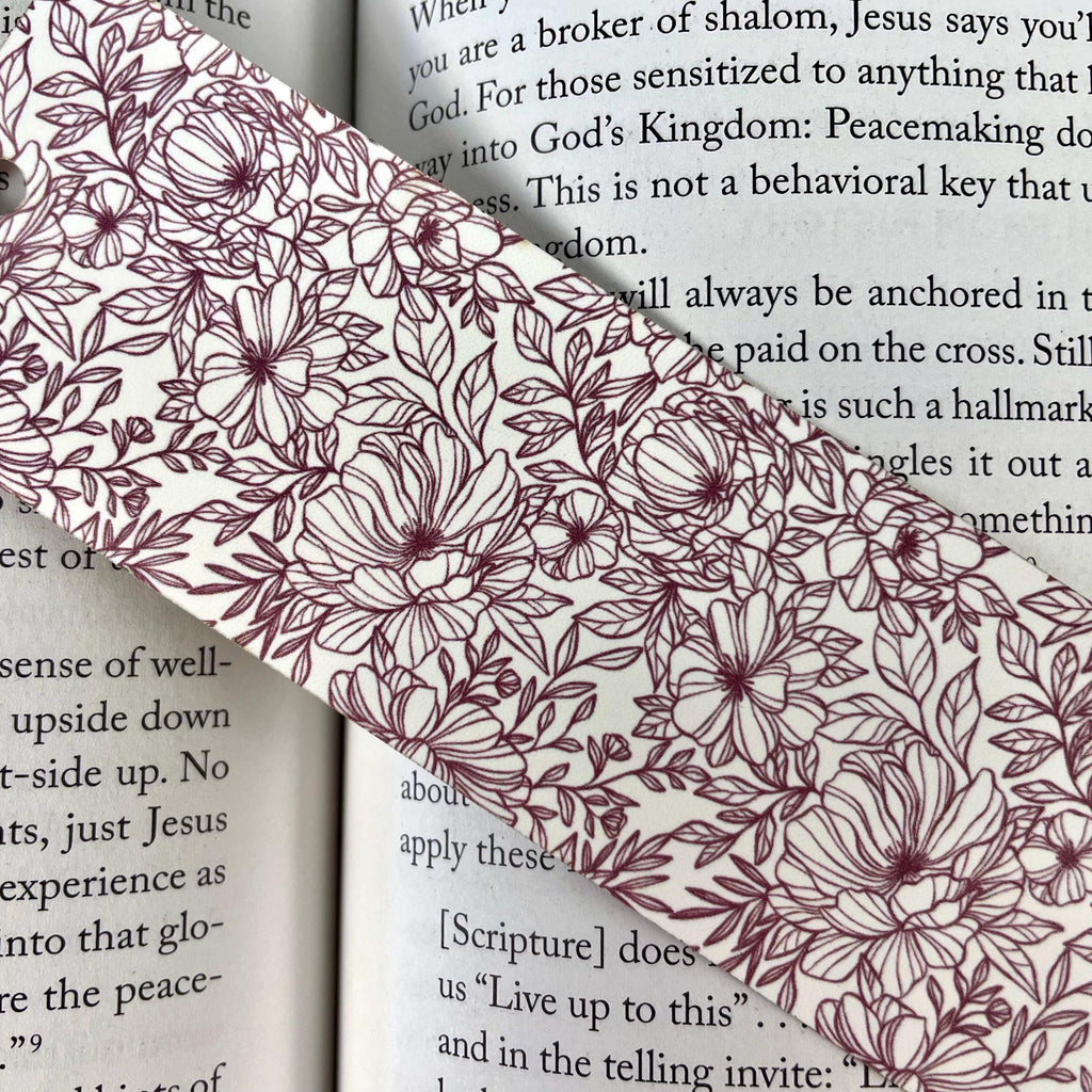 Floral Bookmark for Readers, Book Lover Gifts, Teacher Gifts & Stocking Stuffers