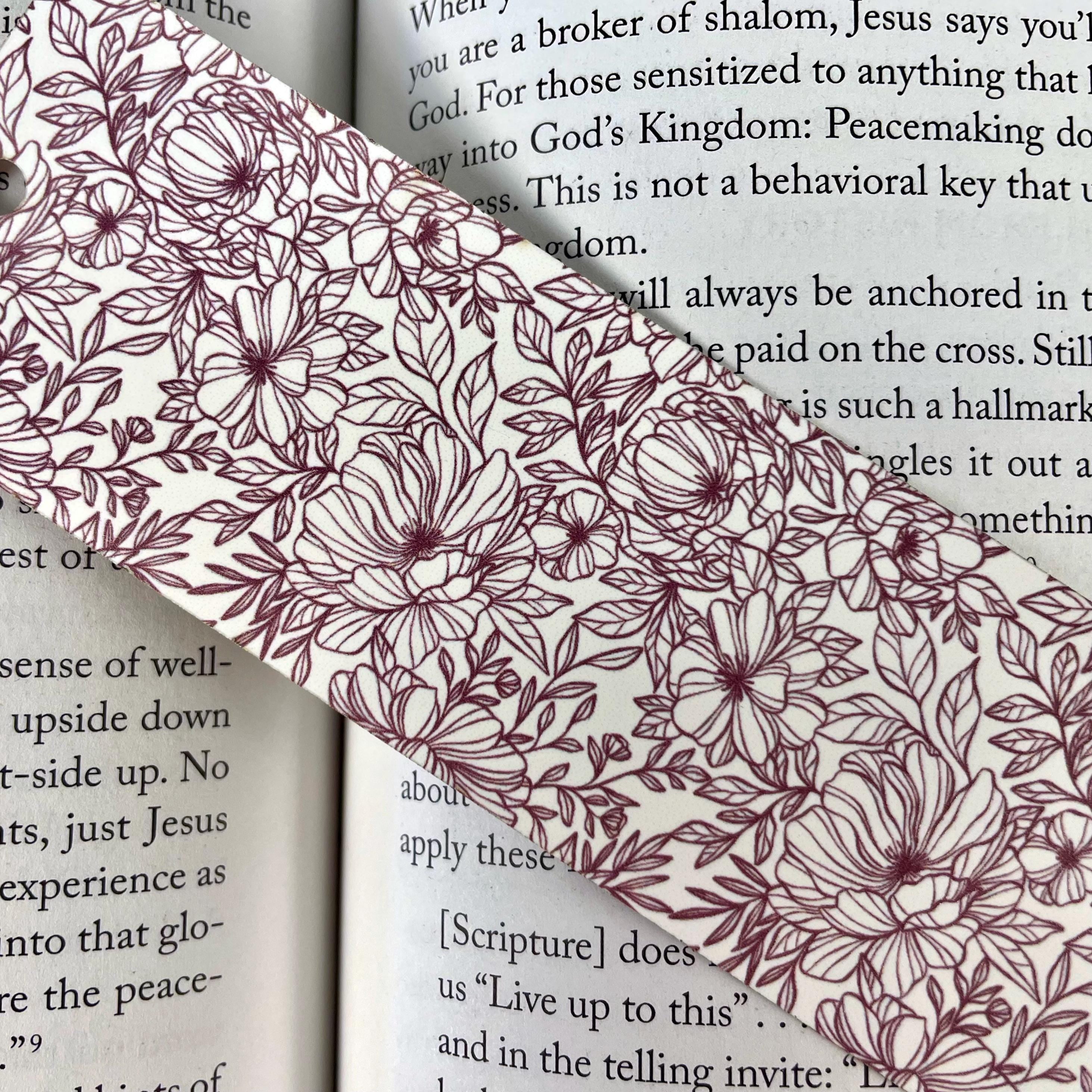 Floral Bookmark for Readers, Book Lover Gifts, Teacher Gifts & Stocking Stuffers