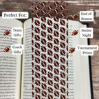Football Bookmark for Sports Fans and Readers, Game Day Stocking Stuffer or End of Season Team Gift for Players and Coaches