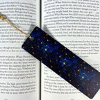 Galaxy Bookmark for Book Lovers, Celestial Gift for Stargazers or Stocking Stuffer for Astronomy and Fantasy Readers