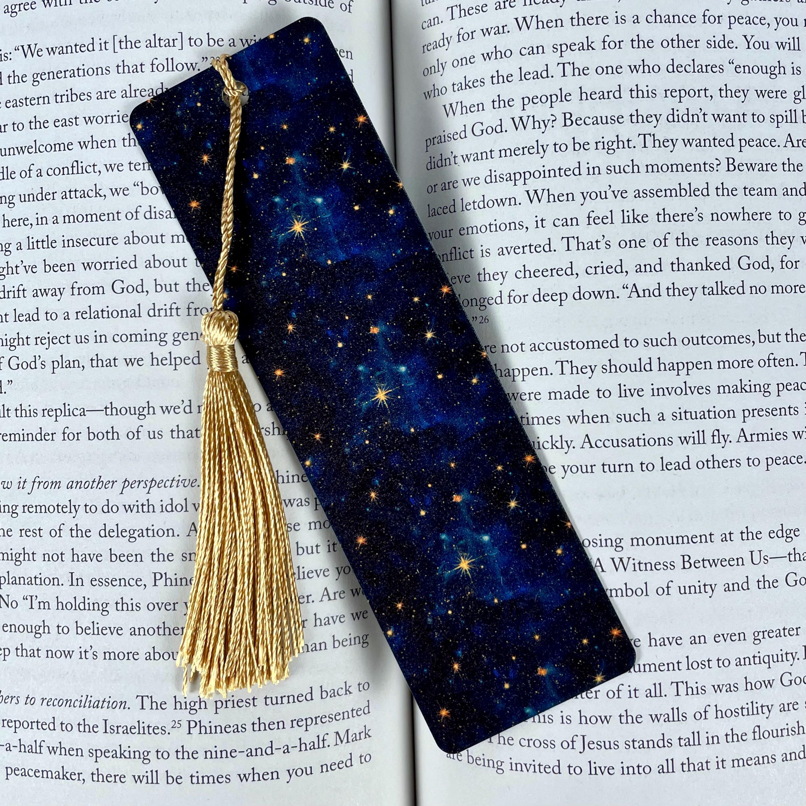 Galaxy Bookmark for Book Lovers, Celestial Gift for Stargazers or Stocking Stuffer for Astronomy and Fantasy Readers