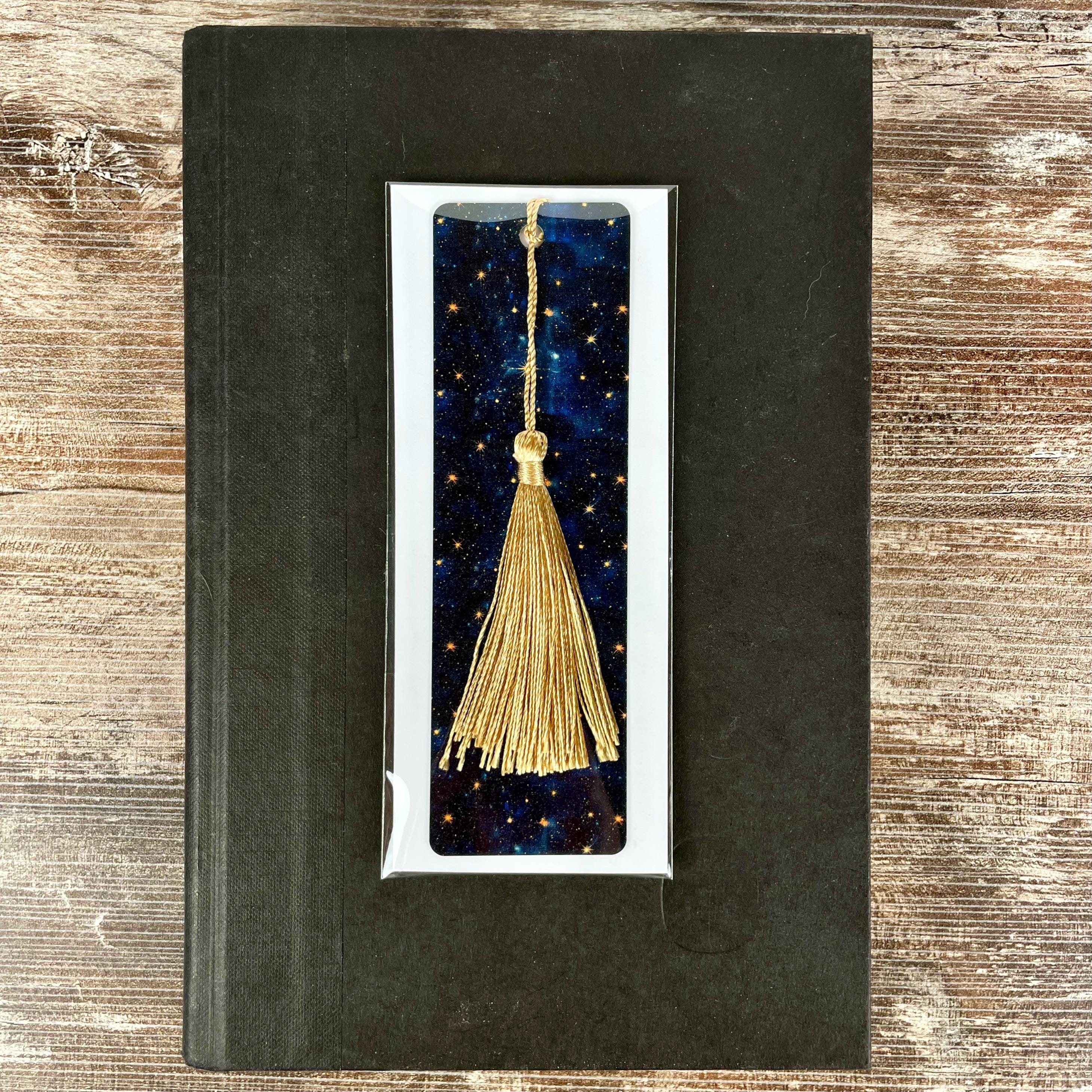 Galaxy Bookmark for Book Lovers, Celestial Gift for Stargazers or Stocking Stuffer for Astronomy and Fantasy Readers
