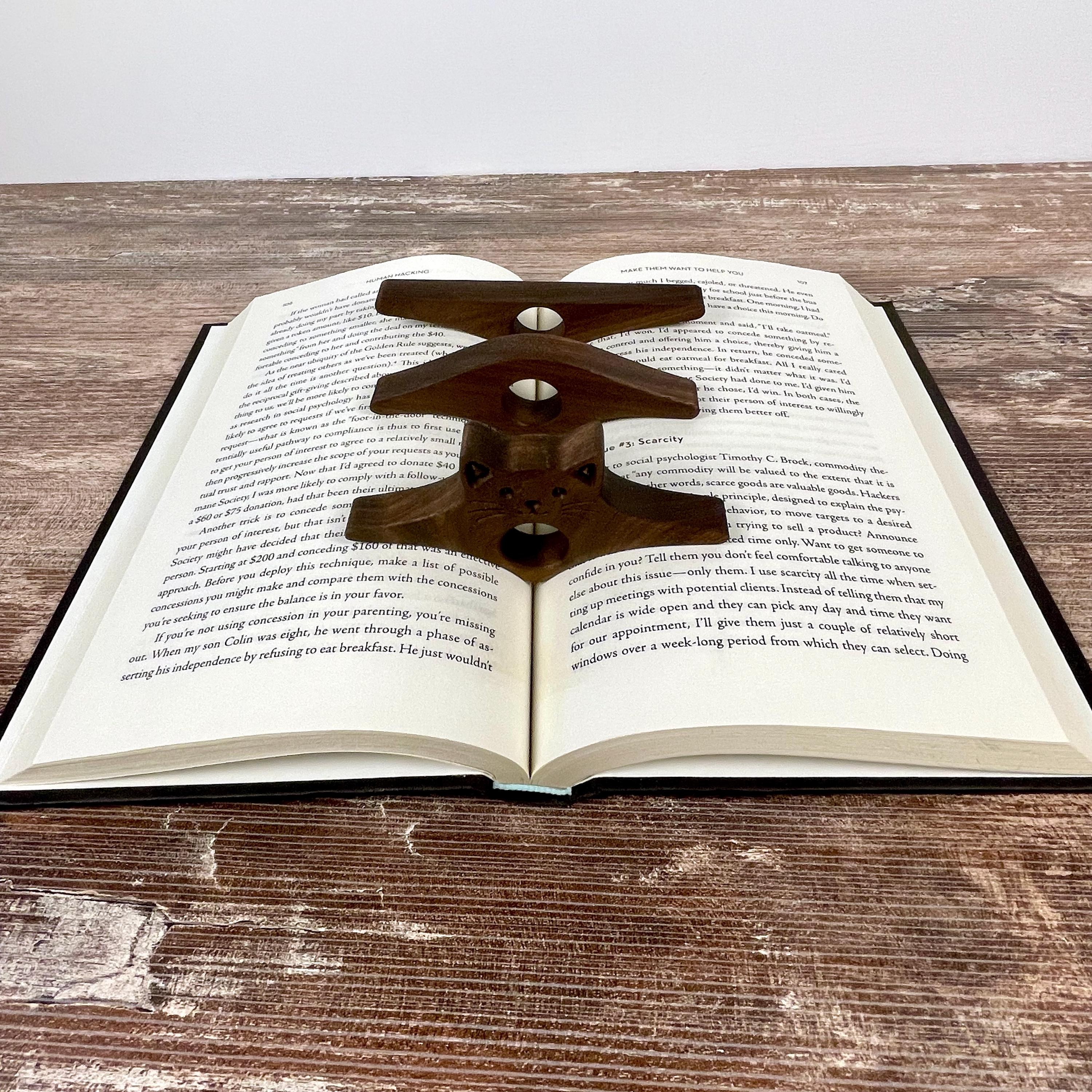 Personalized Wooden Thumb Book Holder | Walnut Page Holder | Book Page Holder | Reader Gift | Book Lover Gift | Book Accessory