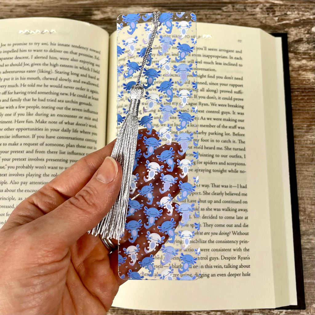 Axolotl Bookmark Gift Set with Pink and Blue Designs Makes a Cute Birthday Gift or Stocking Stuffer for Axolotl Lovers